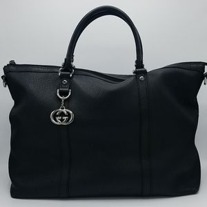 Gucci Black Leather Tote